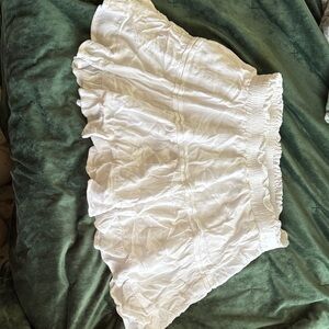 Princess Polly White Tiered Mini Skirt